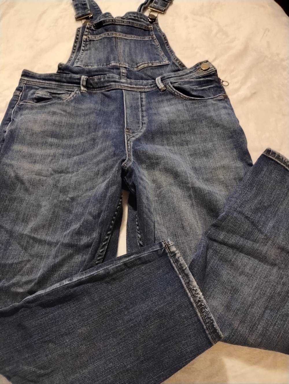 Blank NYC Women's  Blue Denim Relaxed Overalls